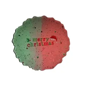 Holiday Festive Christmas XL Resin Coasters