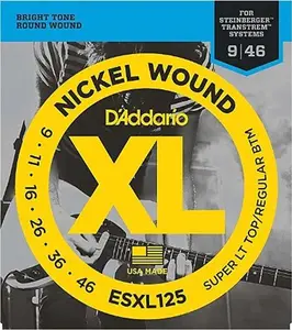 New D'Addario ESXL125 Steinberger Double Ball-End TransTrem Guitar Strings - ESXL125 - HeadlessUSA