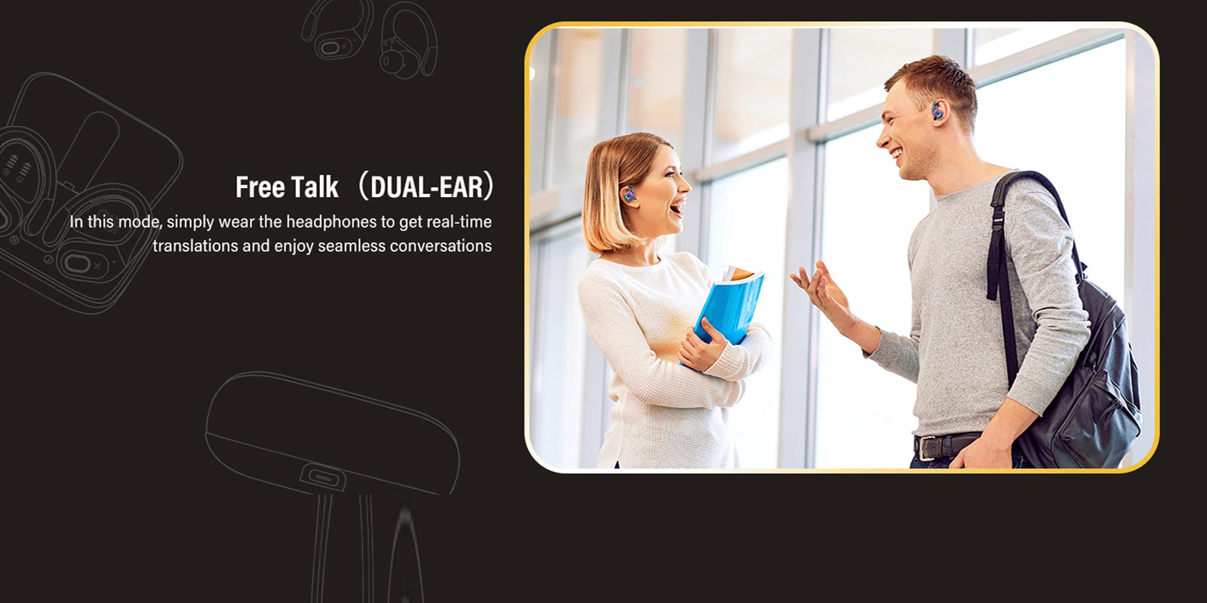 AI Translation Earbuds Real Time, 2026 Upgraded 156+ Language Translator Earbuds for iPhone and Android 3-in-1 Translation Headphones Translating Device for Travel Business Learning with Charging Case