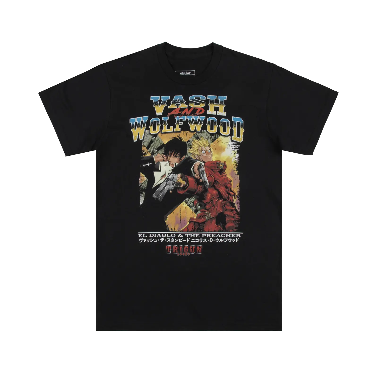 VASH AND WOLFWOOD BLACK TEE