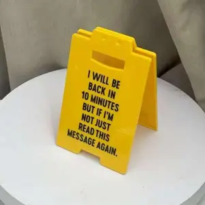 Funny Office Desk Sign, Out to Lunch Be Right Back in Minutes, Gag Gift for Coworkers, Cubicle Decor, Christmas Present Idea, Signage