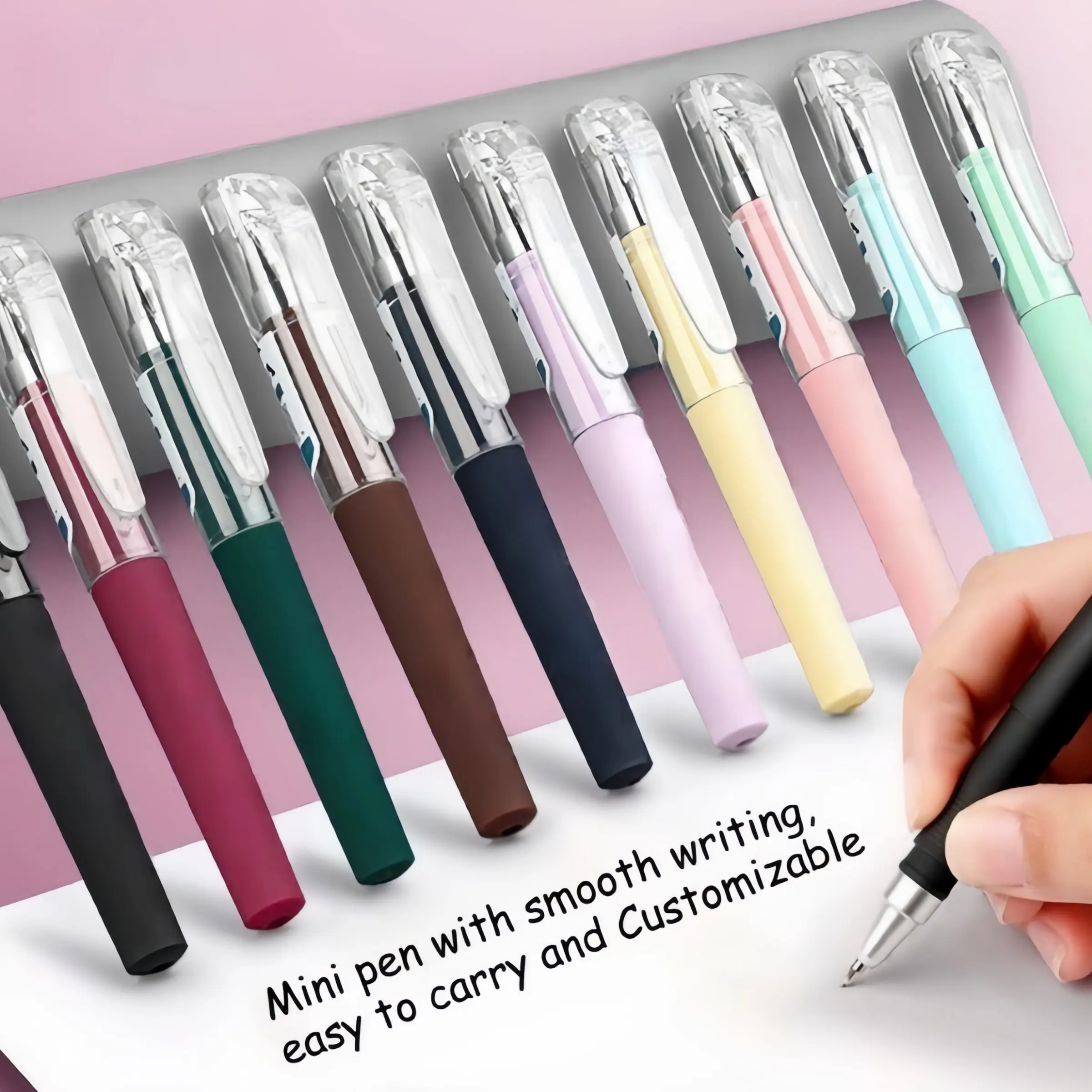 10/20 Mini Pen Set, Macaron Retro Pocket Pens, Short Portable Leak-Proof, Small Size Neutral Pens, Ideal for Business Signatures & Study, Cute Gift for Girls, Women, Students