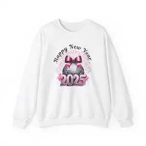 Pink New Years Disco Ball Sweatshirt, Unisex Jumper, Cozy Party Top, Gift for Party Lovers, Crew Neck Pullover, Holiday Sweater