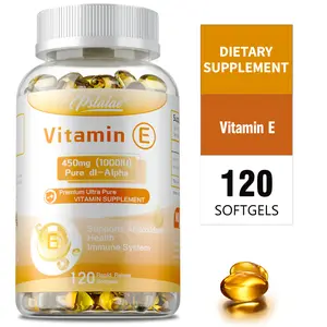 Pslalae Vitamin E Supplement, Dietary Supplement Capsules, 120 Capsules Per Bottle, Supports Immunity and Antioxidant Health.