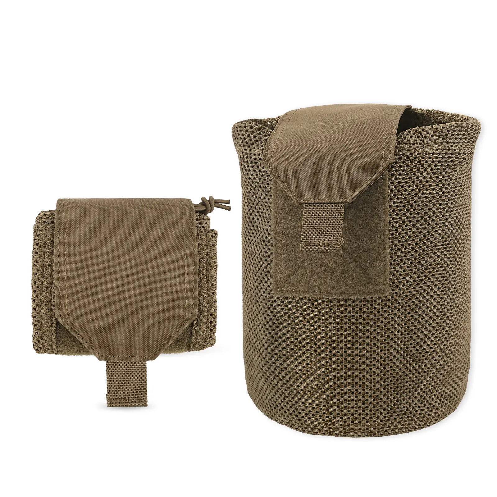 Krydex Tactical Mesh Dump Pouch MOLLE / Belt Drop Pouches Foldable Mag Pouches Tool Utility Mesh Pack Waistbag.