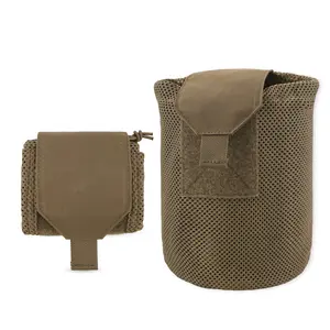 Krydex Tactical Mesh Dump Pouch MOLLE / Belt Drop Pouches Foldable Mag Pouches Tool Utility Mesh Pack Waistbag.