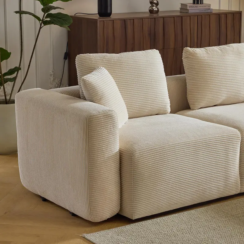 【Not a set】Karlhome Chenille Deep Seat Loveseat Sofa - 141in & 111in Creamy Cloud Design, 1000lb Capacity, Vacuum-Clear Legs, Cotton, Sturdy, Deep U-Shape Smart Floor Space Use, Living Room Decor, Apartment Furniture 【Not a set】Karlhome Chenille Deep Seat Loveseat Sofa - 141in & 111in Creamy Cloud Design, 1000lb Capacity, Vacuum-Clear Legs, Cotton, Sturdy, Deep U-Shape Smart Floor Space Use, Living Room Decor, Apartment Furniture
