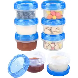 Salad Dressing Containers, [8 Pack*2 oz]  Easy to Open Dressing, Condiment, Sauce, Dip Containers to Go With Leak-Proof Twist Top , , Safe For Microwave, Freezer, Dishwasher
