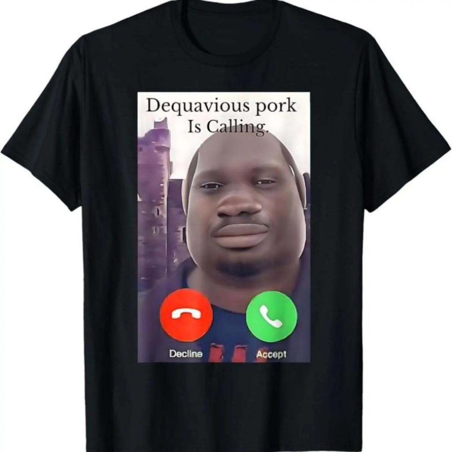 Men's John Pork Meme Funny Graphic Tee, 100% Cotton Soft Breathable Street Style Top, Fashion Apparel and Men's Stuff, Short Sleeve Tops