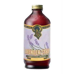 Portland Syrups Lavender Syrup - Lavender Beverage Concentrate for Tea, Matcha, Coffee, Sodas, and Baking - Floral Flavor for Crafting Refreshing Drinks - 12 oz Bottle