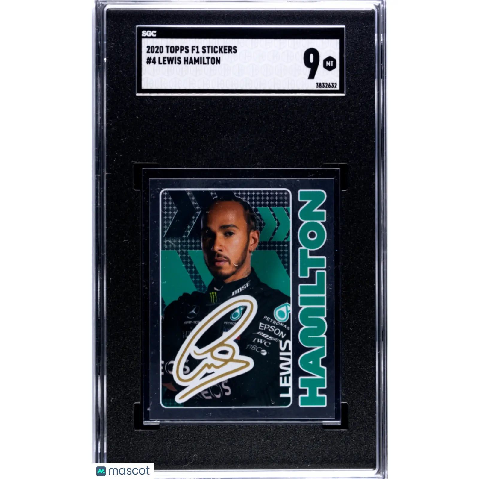 2020 Topps F1 Stickers Lewis Hamilton #4 SGC 9