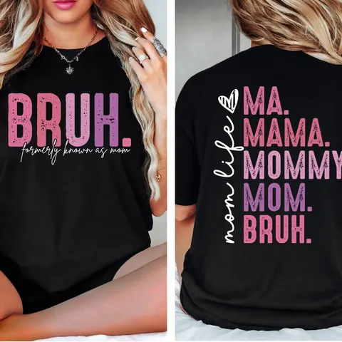Bruh Formerly Known as Mom Sweatshirt, Mama Mommy Mom Bruh Sweatshirt, Funny Mom Hoodie, Mother's Day Shirt, Mom Era Tshirt, Gift for Mom Fit Elastic