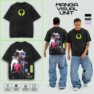 Marathon Game Glitch Graphic T-shirt Streetwear 100% Cotton Oversized Bungie Fan Gift Heavyweight Aesthetic Washed Print Unisex Top Cyberpunk Techwear Designs Menswear