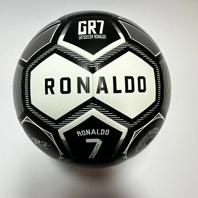 Size 5 Soccer Ball, Cool Football Training Equipment, Indoor Outdoor Sports Gear, CR7 Ronaldo Fan Commemorative Edition Football, Football Balls