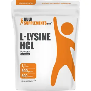 BulkSupplements - L-Lysine HCl Powder - Immune - Healthy Skin - 500g - 1g per Serving