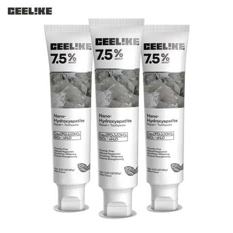 CEELIKE Bioactive Nano Hydroxyapatite Toothpaste - Fluoride-Free Toothpastes, Enamel Strengthening, Natural Peppermint Scent, Dental Cleaning, Breath Freshening for Fresh Breath & Oral Health