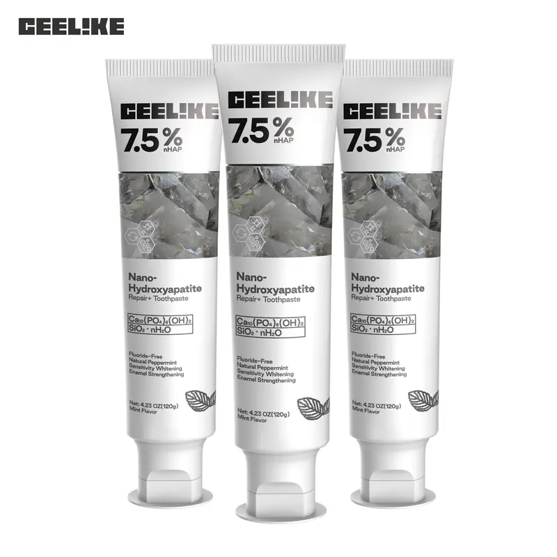 CEELIKE Bioactive Nano Hydroxyapatite Toothpaste - Fluoride-Free Toothpastes, Enamel Strengthening, Natural Peppermint Scent, Dental Cleaning, Breath Freshening for Fresh Breath & Oral Health