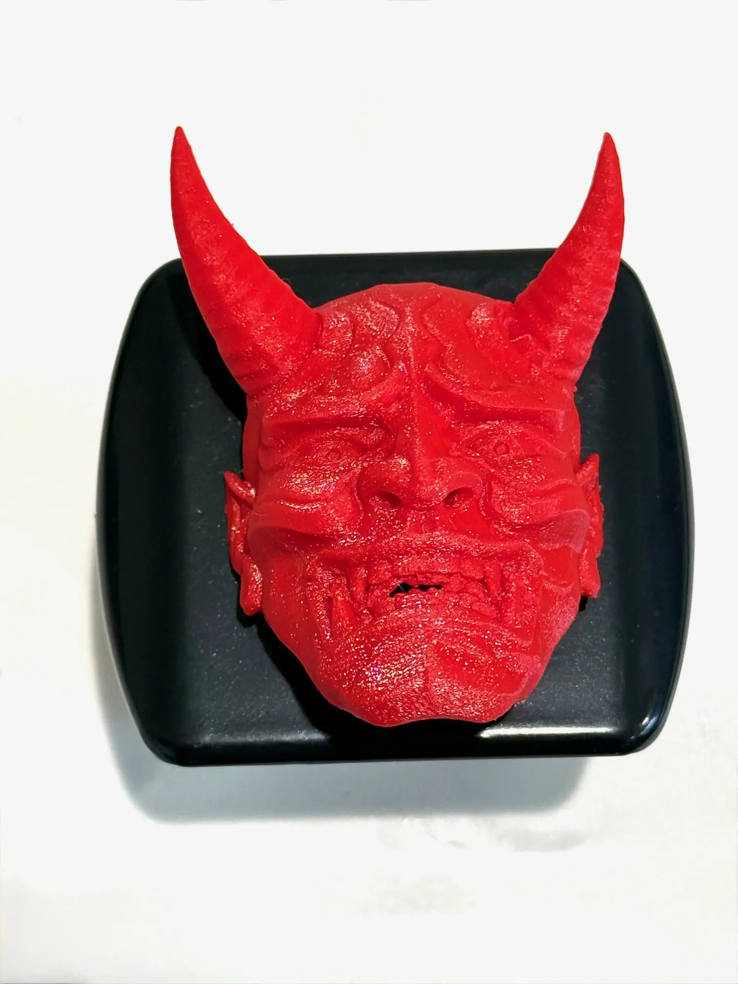 Bushido Samurai with Horns 3D - Black w RED 2 inch Trailer Hitch Cover - Battle Mode Skeleton Skulls Beast New Superhero