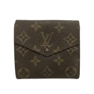 Pre-owned Louis Vuitton canvas Small Leather Goods Vintage Monogram Portefeiulle Elise Trifold Wallet