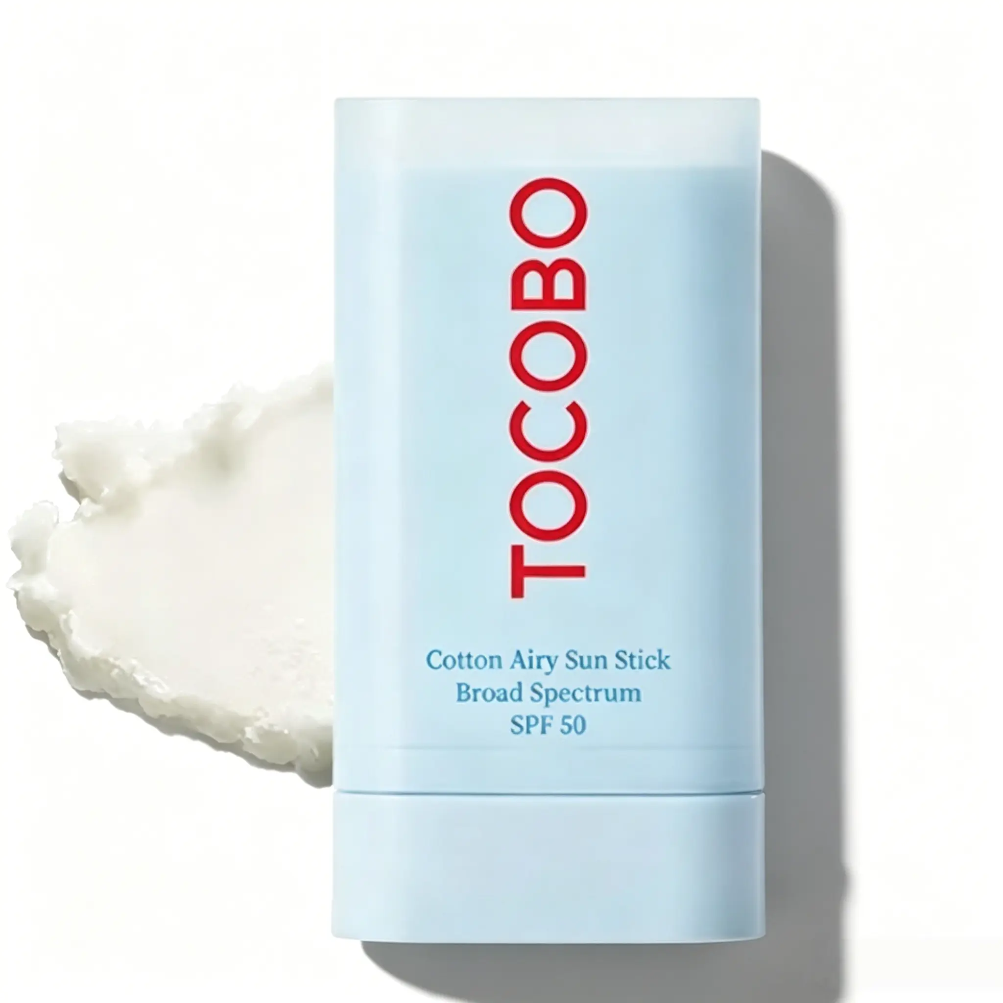 [TOCOBO] Cotton Airy Sun Stick, Broad Spectrum SPF50, Non-Sticky Matte Finish Facial & Body Sunscreen Protector
