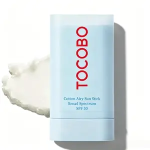[TOCOBO] Cotton Airy Sun Stick, Broad Spectrum SPF50, Non-Sticky Matte Finish Facial & Body Sunscreen Protector