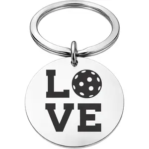 Infinity Collection Pickleball Keychain Love Pickleball Key Chain Stainless Steel Pickleball Gift for Men Women Players