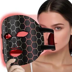 LED Silicone Light Facial Mask, Comfort Silicone Red Light LED Face Mask, LED Facial Light Beauty Mask, Rechargeable Silicone LED Skin Care Mask ,Personal Skincare Products For Women & Men, Facemask