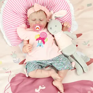 20” Sleeping Reborn Baby Doll Realistic Lifelike Newborn Girl with Soft Vinyl Skin Handcrafted Details Adorable Outfits Perfect Gift for Kids & Collectors