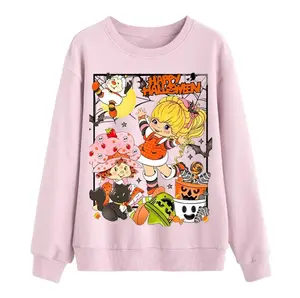 Happy Halloween Strawberry Sweatshirt, Cute Retro Witch Kids Shirt, Pumpkin Candy Bucket Crewneck, Ghost Cat Vintage Fall Top