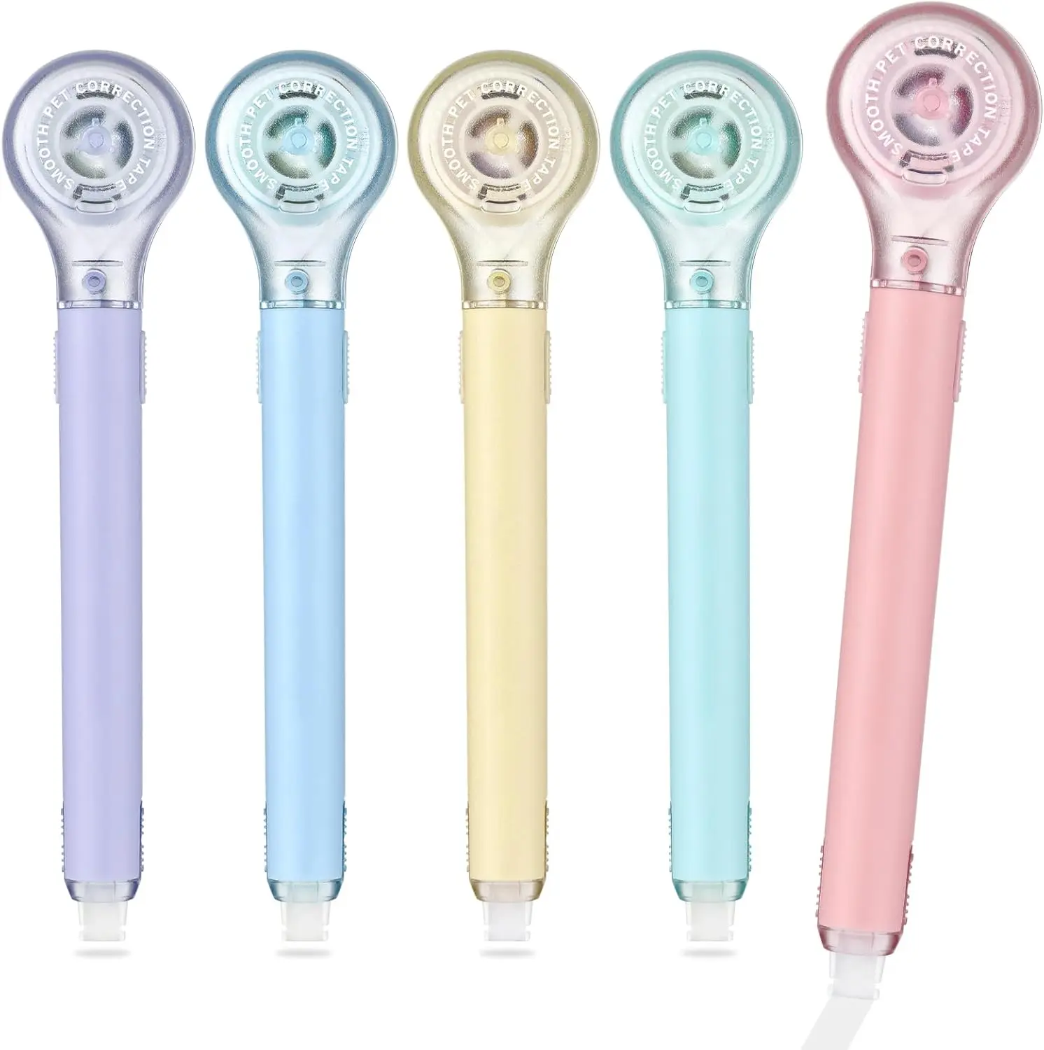 5 Correction Tape Pens, Bright Color Correction Pens, Easy-to-Use Applicator for Instant Correction, School Office Supplies, 1/5 Inch x 236 Inch.