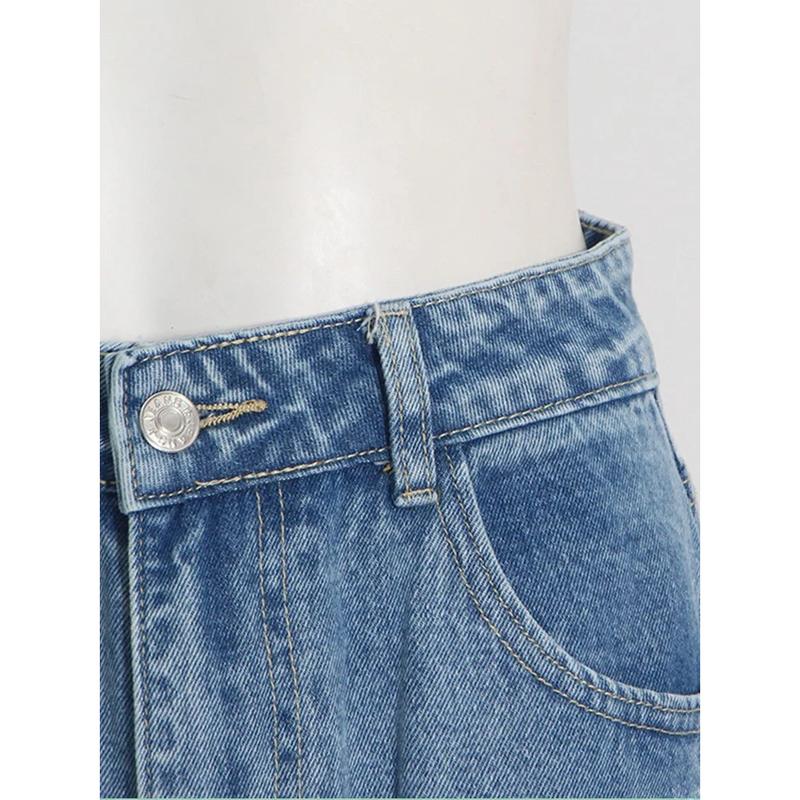 Joskaa Fashion Y2K Pockets Cargo Jeans Women Hipster High Waisted Straight Pants Fall 2023 Casual Denim Trousers Streetwear joskaa