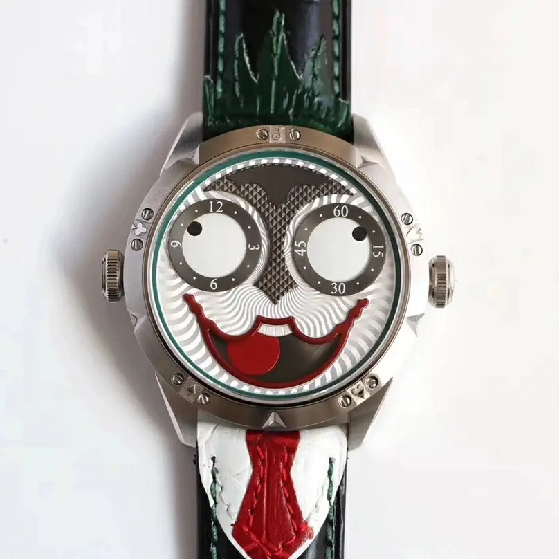 Black vampire watch exclusive brand clown watch men's mechanical watch leather luxury designer's new clown watch