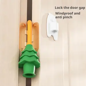 Safety Door Stopper Anti-Jamming Door Latch for Kids Door Closing Protection Windproof and Impact-Resistant Silicone Door Clip Door Gap Protector