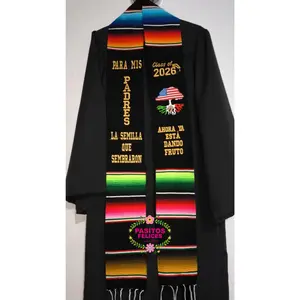 *2026* Semilla - seed Black Graduation Stole Sarape Sash IN STOCK