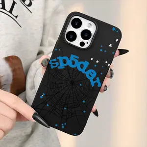 Liquid Spider Web Pattern Anti-Drop Soft Case for iPhone 11/12/13/14 Pro Max/15 Pro/16 Plus/16 Pro Max, Tpu Material, Gift Option