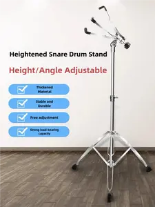 Marching Snare Drum stand，Adjustable snare Stand Double Braced Extended with Drum Stick Holder And One Drumsticks Fit 10''-14''Dia Drums，Drum Pads，Height Range 26-40Inches