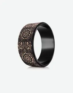 Cork Yoga Wheel - Mandala Black