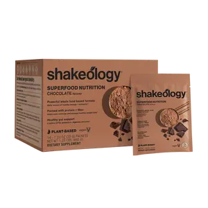 Shakeology 0g Added Sugar Chocolate/Vegan Protein 14 Single-Serve Packets