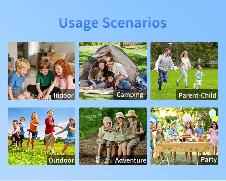 Long Range Kids Video Walkie Talkies 2 Pack – Rechargeable Intercom + Photo & Video Camera, Fun Communication Toy for Ages 3‑12