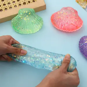 Soft Maltose Sea Shell Anxiety Squishies Toy,Soft Sensory Squeeze Toy,Ultra Soft Slow Rising Handheld Stress Ball,Adult Fidget Toy