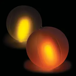 Inflatable 10" Color Changing Light-Up Medium Beach Balls - 12 Pc.