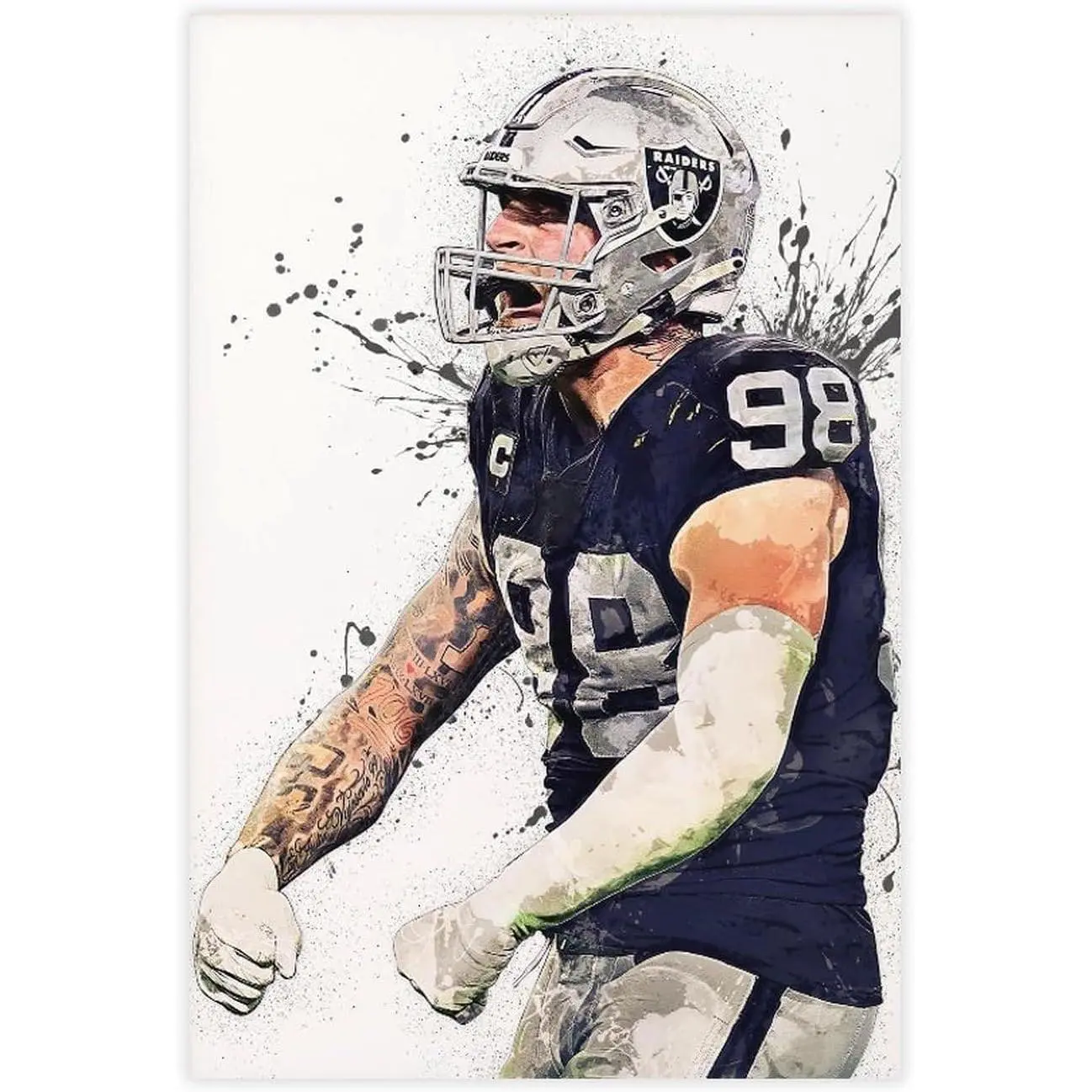Maxx Crosby Classic Star Posters 10 Canvas Poster Wall Art Decor Print Picture Paintings for Living Room Bedroom Decoration