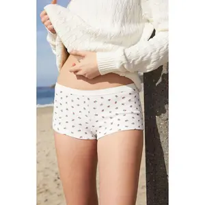 John Galt Women's Floral Waffle Knit Boxer Underwear