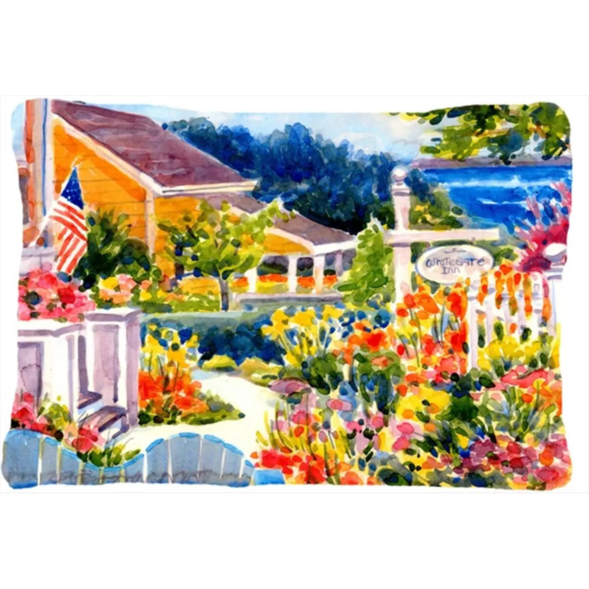 212 MAIN Coastal Charm Polyester Decorative Pillow - 12x16 in, Mildew-Proof, Indoor/Outdoor Use for Seaside Scene, Cottage Charm Settings