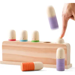 Pop Up Toy Multicolor Puppets |   Wooden Color Sorting Toys |   Color Matching Toys |   Preschool Learning Educational Toys Gifts for Kids Boys Girls Ages for 1 2 3 Years (Classic Colours)