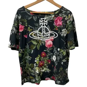 Pre-owned vivienne westwood Cotton Small Leather Goods Anglomania Floral Orb T Shirt
