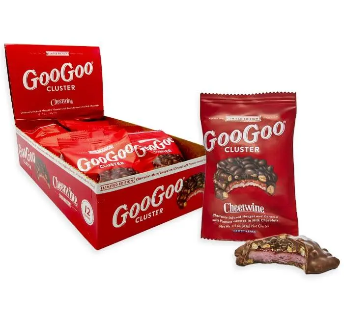 ThayerGoo Goo Cluster CHEERWINE Nougat Chocolate Cluster 1.75oz 12ct