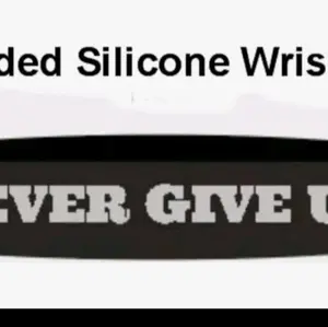 Grounded Never Give Up 8 Inch Silicone Wristbands - Lightweight Design with Imprinted Earths Frequency for Enhanced Energy. ONLY Ship in USA...
