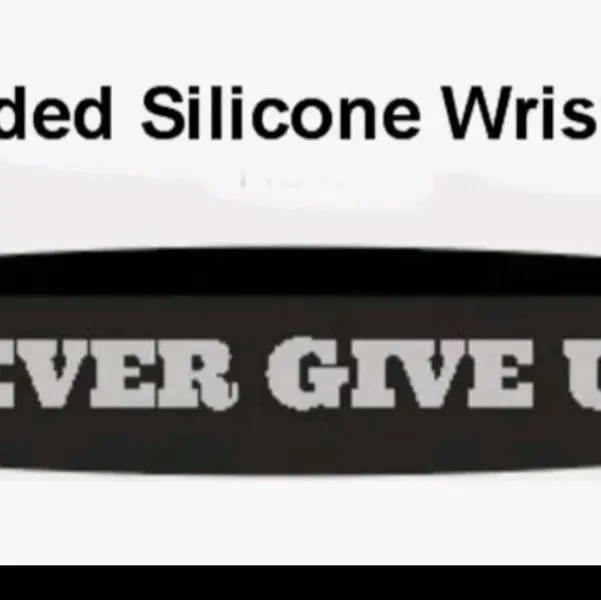 Grounded Never Give Up 8 Inch Silicone Wristbands - Lightweight Design with Imprinted Earths Frequency for Enhanced Energy. ONLY Ship in USA...