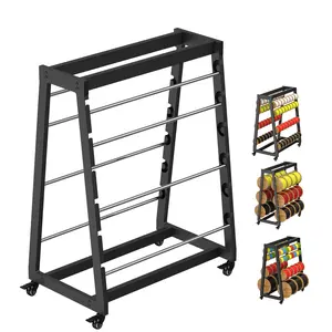 Heavy-Duty 8-Rod Wire Spool Rack, 400lb Capacity Cable Caddy & Dispenser with Locking Wheels for Electrical, Industrial and Retail Use, Adjustable Mobile Wire Holder Organizer